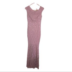 La Scala Pink Fitted Sequin Dress